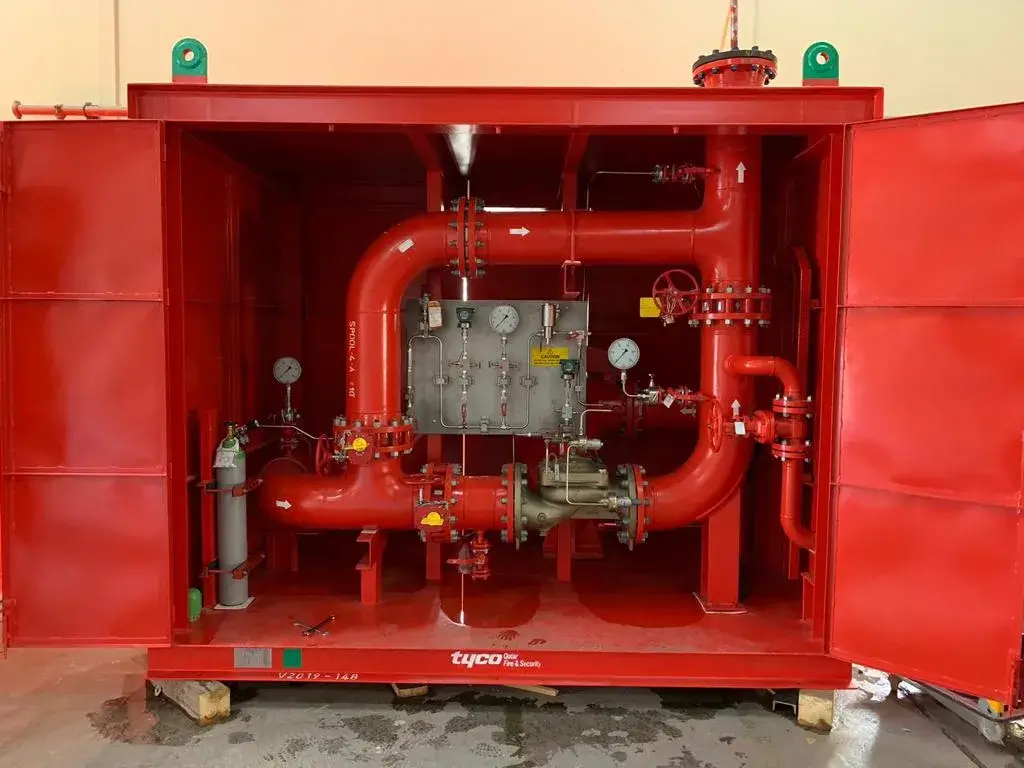 Fire system installation Qatar residential project